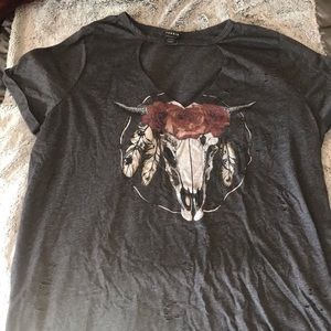 Torrid v neck cut out T-shirt